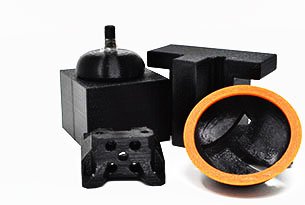 petg 3d prints assortment of PETG parts wide shot
